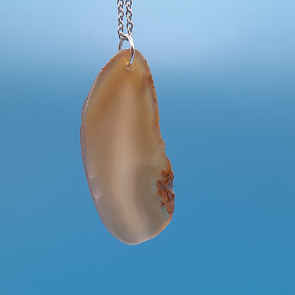 DIVERS COLLIERS EN PIERRE D' AGATE BEIGE, MARRON CHOCOLAT - BIJOUX ARTISANAUX, UNIQUES & ORIGINAUX