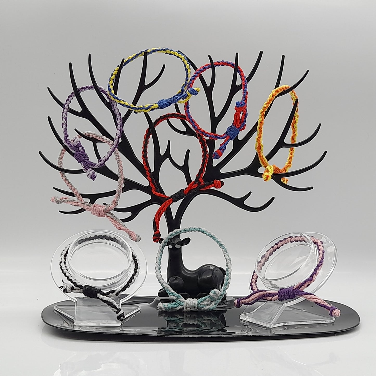 BRACELETS EN MACRAMÉ BICOLORES - 3 TYPES DE NOEUDS - AJUSTABLES & MIXTES, UNIQUES & ARTISANAUX