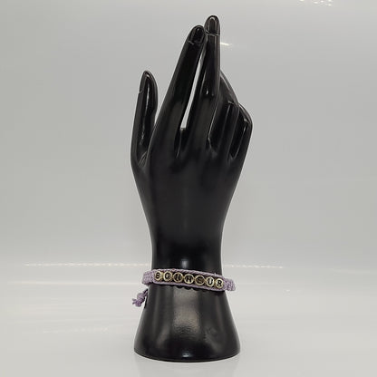 BRACELET EN MACRAMÉ MODÈLE " BONHEUR " - AJUSTABLE & MIXTE, UNIQUE & ARTISANAL