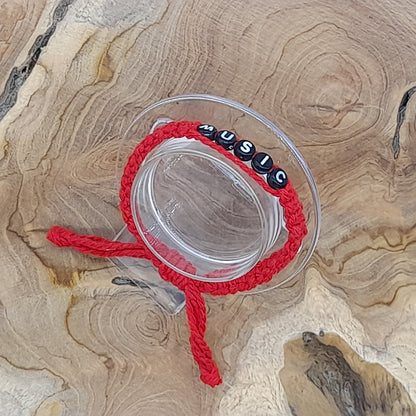 BRACELET EN MACRAMÉ MODÈLE " MUSIC " - AJUSTABLE & MIXTE, UNIQUE & ARTISANAL