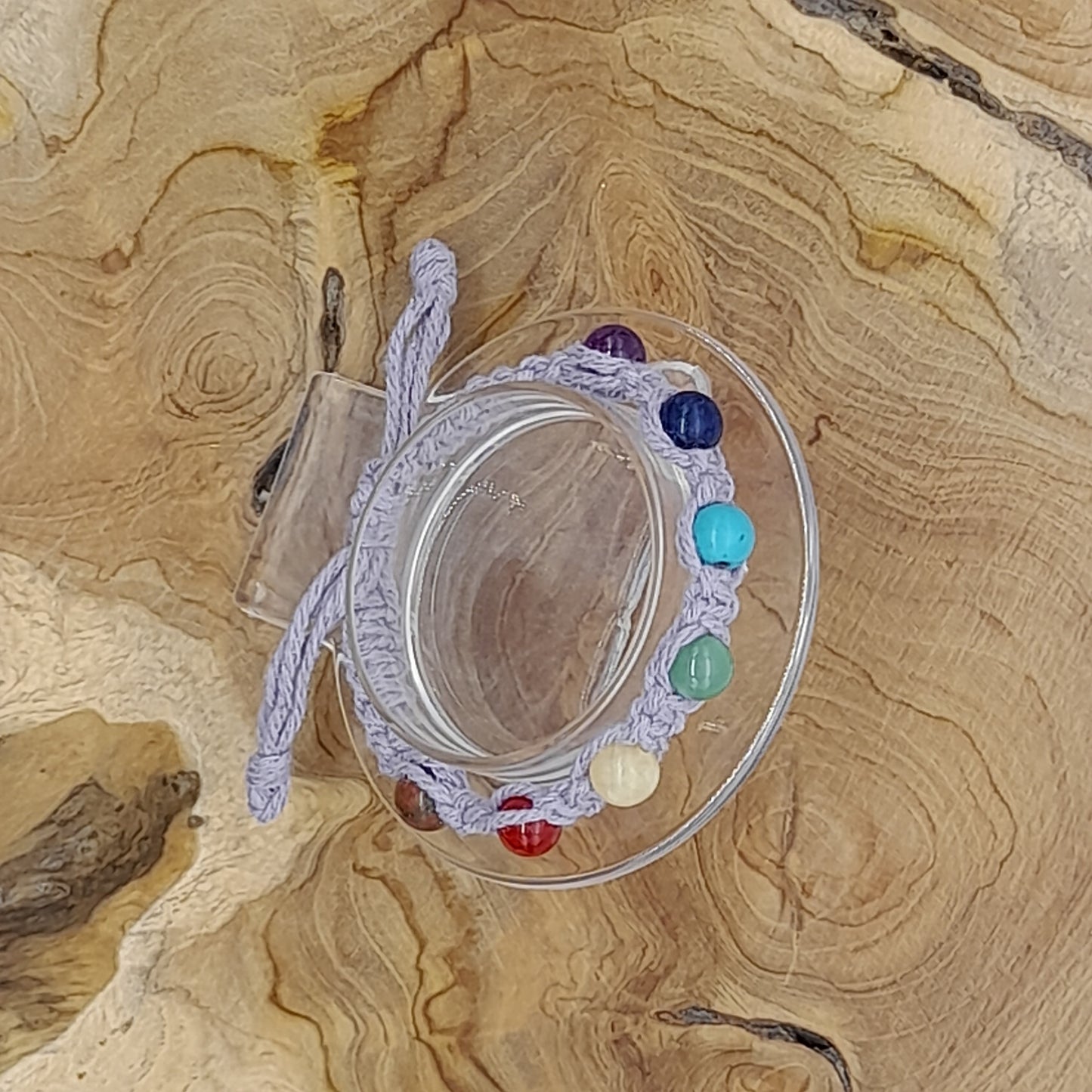 BRACELETS 7 CHAKRAS EN MACRAMÉ + 7 PIERRES ASSOCIÉES - AJUSTABLES & MIXTES, UNIQUES & ARTISANAUX