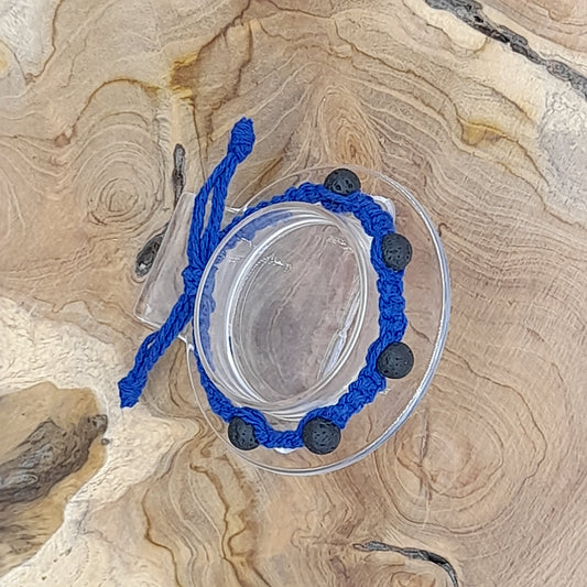 BRACELET MACRAMÉ EN PIERRE DE LAVE - AJUSTABLE & MIXTE, UNIQUE & ARTISANAL