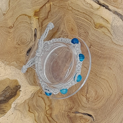 BRACELETS EN MACRAMÉ EN PIERRE AGATE AU CHOIX- AJUSTABLES & MIXTES, UNIQUES & ARTISANAUX