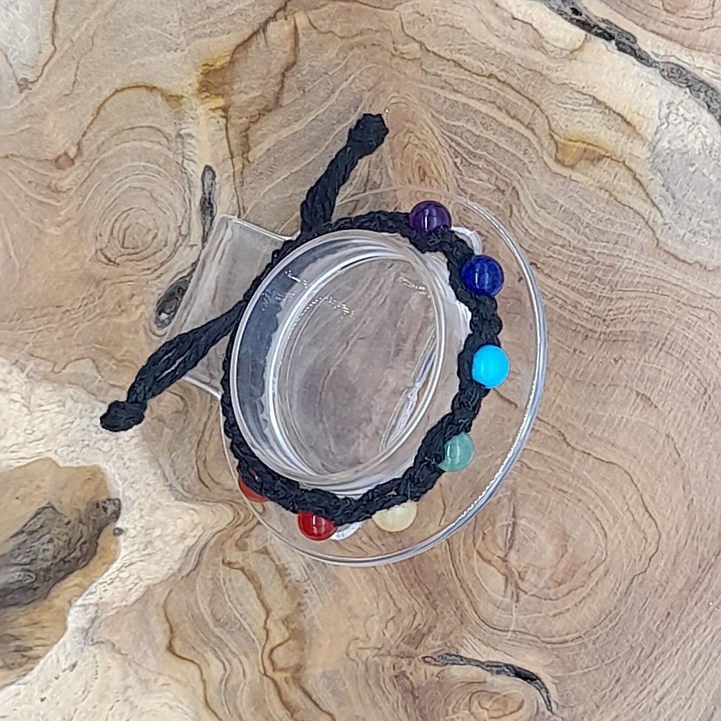 BRACELETS 7 CHAKRAS EN MACRAMÉ + 7 PIERRES ASSOCIÉES - AJUSTABLES & MIXTES, UNIQUES & ARTISANAUX