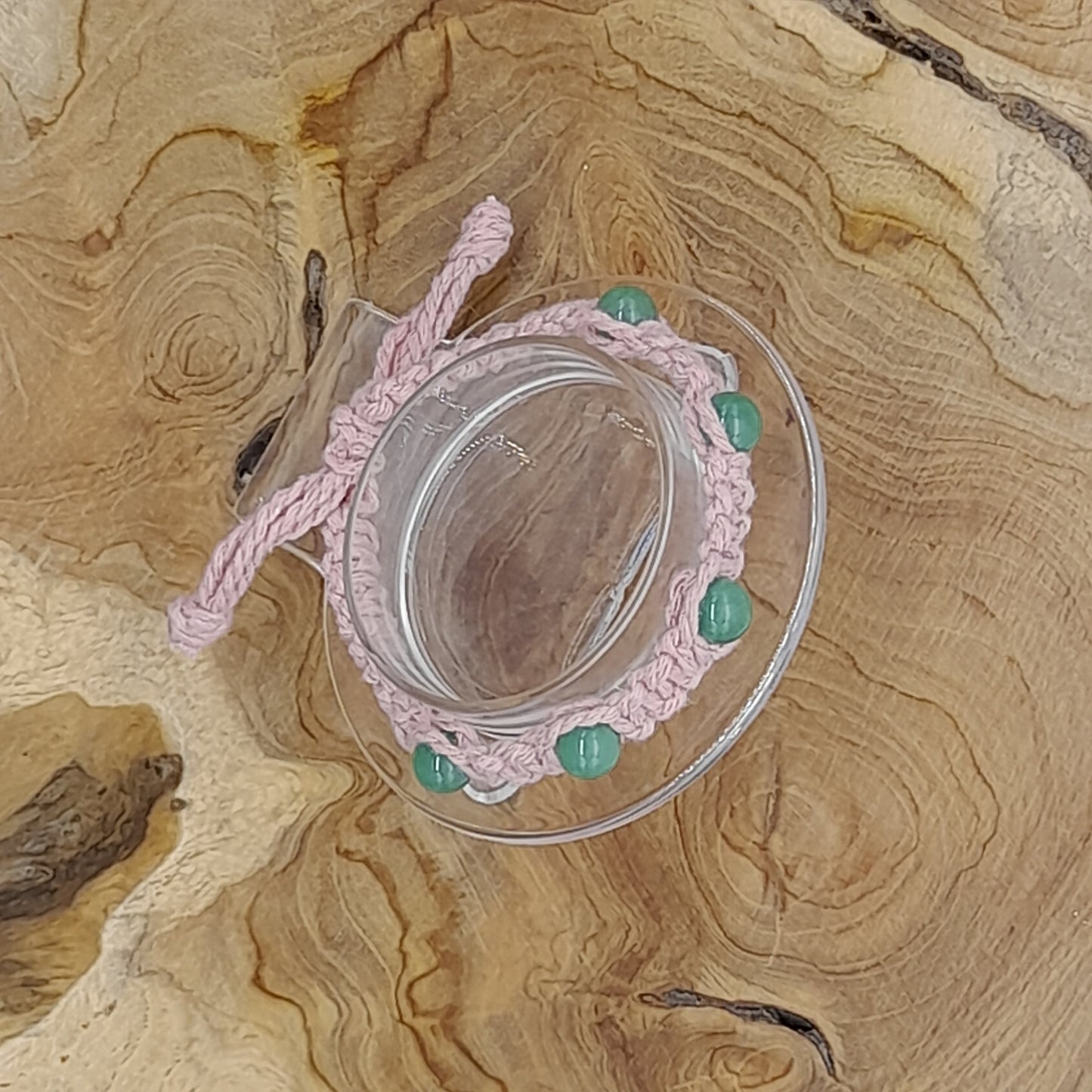 BRACELET MACRAMÉ EN PIERRE AVENTURINE VERTE - AJUSTABLE & MIXTE, UNIQUE & ARTISANAL