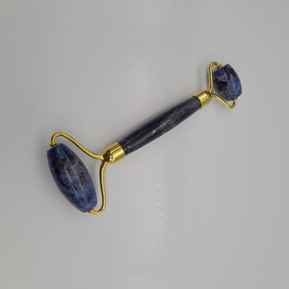 OUTIL de BEAUTÉ « 2 ROULEAUX » EN PIERRE DE SODALITE N°2 - MASSAGE & ANTI-ÂGE