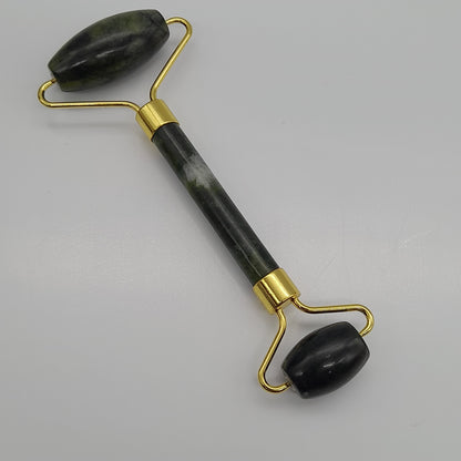 OUTIL de BEAUTÉ « 2 ROULEAUX » EN PIERRE DE JADE VERT N°4 - MASSAGE & ANTI-ÂGE