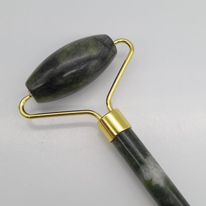 OUTIL de BEAUTÉ « 2 ROULEAUX » EN PIERRE DE JADE VERT N°4 - MASSAGE & ANTI-ÂGE