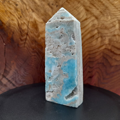 TOURS LARGES en POINTES EN PIERRE ARAGONITE BLEUE AU CHOIX - UNIQUES & ARTISANALES