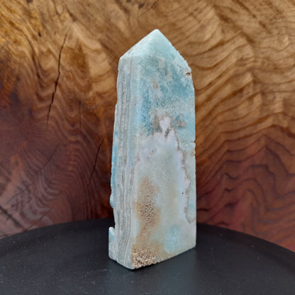 TOURS LARGES en POINTES EN PIERRE ARAGONITE BLEUE AU CHOIX - UNIQUES & ARTISANALES