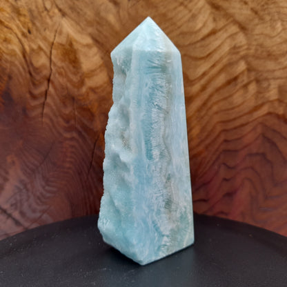 TOURS LARGES en POINTES EN PIERRE ARAGONITE BLEUE AU CHOIX - UNIQUES & ARTISANALES