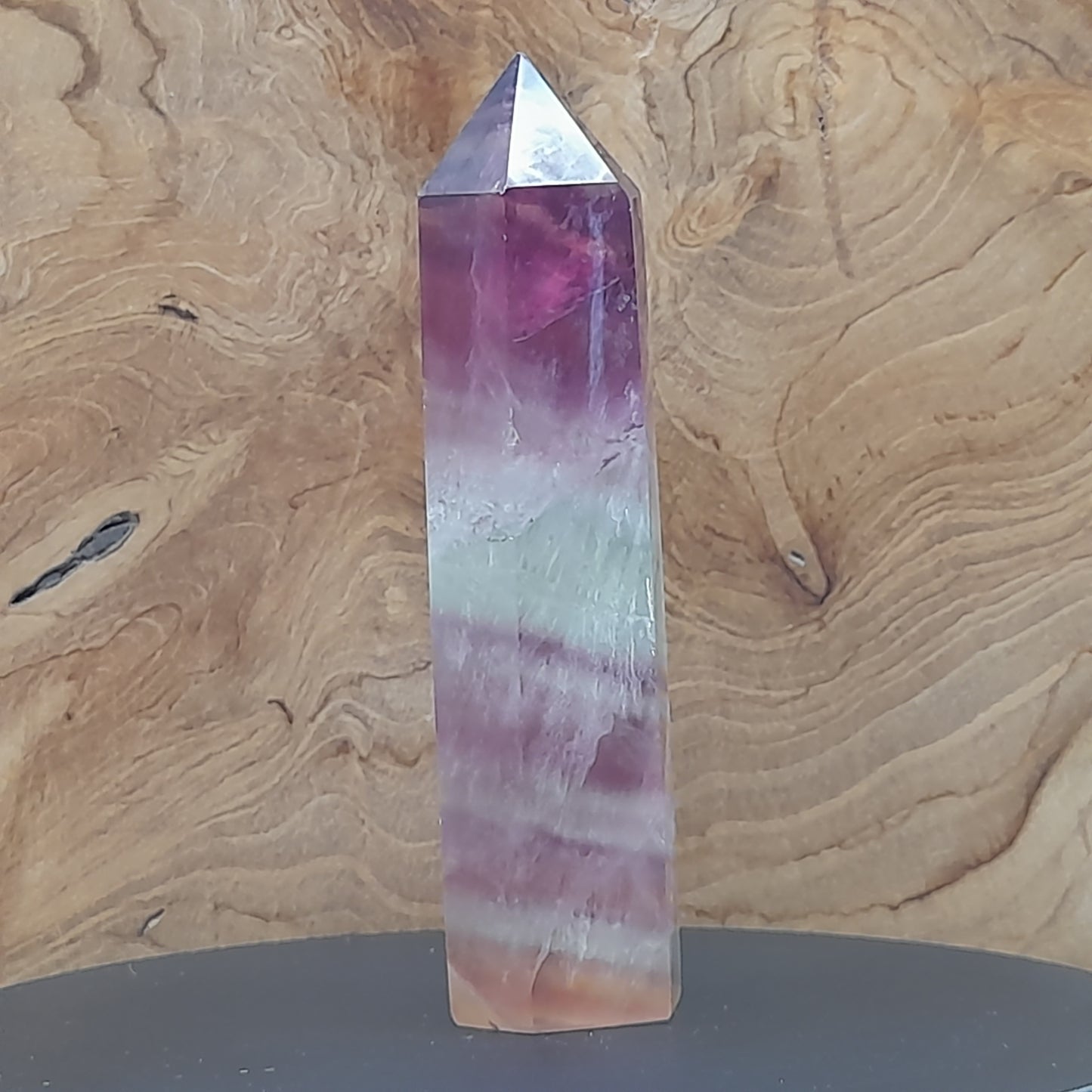 TOURS en POINTES EN PIERRE DE FLUORITE ARC EN CIEL AU CHOIX - UNIQUES & ARTISANALES