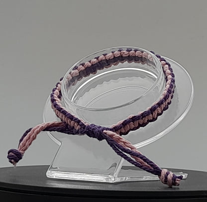 BRACELETS EN MACRAMÉ BICOLORES - 3 TYPES DE NOEUDS - AJUSTABLES & MIXTES, UNIQUES & ARTISANAUX
