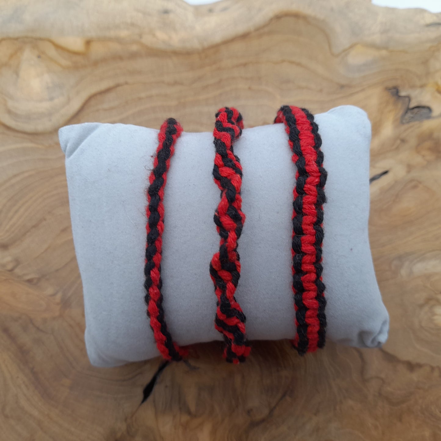 BRACELETS EN MACRAMÉ BICOLORES - 3 TYPES DE NOEUDS - AJUSTABLES & MIXTES, UNIQUES & ARTISANAUX