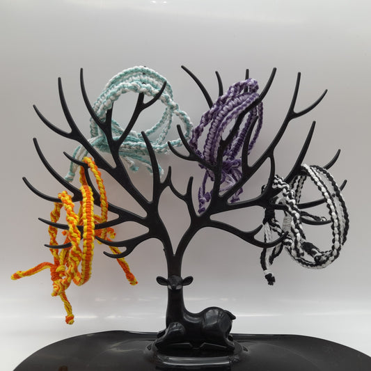 BRACELETS EN MACRAMÉ BICOLORES - 3 TYPES DE NOEUDS - AJUSTABLES & MIXTES, UNIQUES & ARTISANAUX