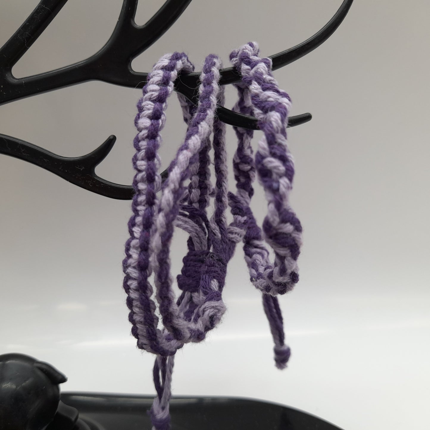 BRACELETS EN MACRAMÉ BICOLORES - 3 TYPES DE NOEUDS - AJUSTABLES & MIXTES, UNIQUES & ARTISANAUX