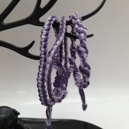 BRACELETS EN MACRAMÉ BICOLORES - 3 TYPES DE NOEUDS - AJUSTABLES & MIXTES, UNIQUES & ARTISANAUX