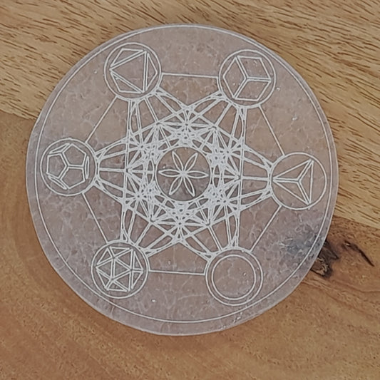 PLAQUE EN SÉLÉNITE GRAVÉE MÉTATRON - STATION DE RECHARGE - UNIQUE, ORIGINALE & ARTISANALE