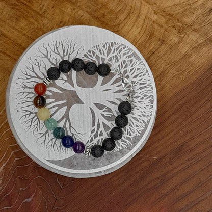 PLAQUE EN SÉLÉNITE GRAVÉE ARBRE DE VIE + YIN & YANG - STATION DE RECHARGE - UNIQUE, ORIGINALE & ARTISANALE