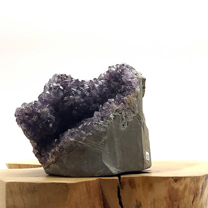 DEMI-GEODE OU GRANDE DRUSE N°100 EN CRISTAUX AMÉTHYSTE - PIERRE UNIQUE & ARTISANALE