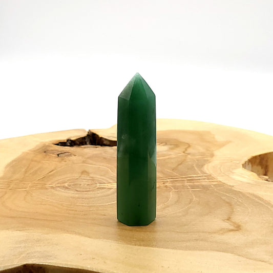TOUR en POINTE EN PIERRE AVENTURINE VERTE - UNIQUE & ARTISANALE