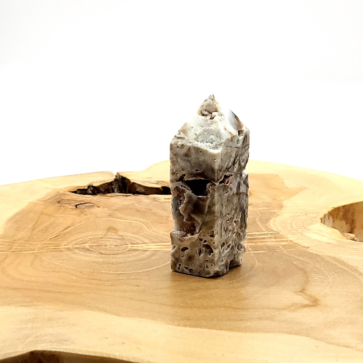 TOUR en POINTE EN PIERRE DE SPHALERITE N° - UNIQUE & ARTISANALE