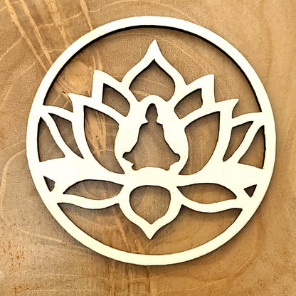 DÉCOS FLEURS DE LOTUS + BOUDDHAS EN DESSOUS DE VERRES - ARTISANAUX, UNIQUES & ORIGINAUX