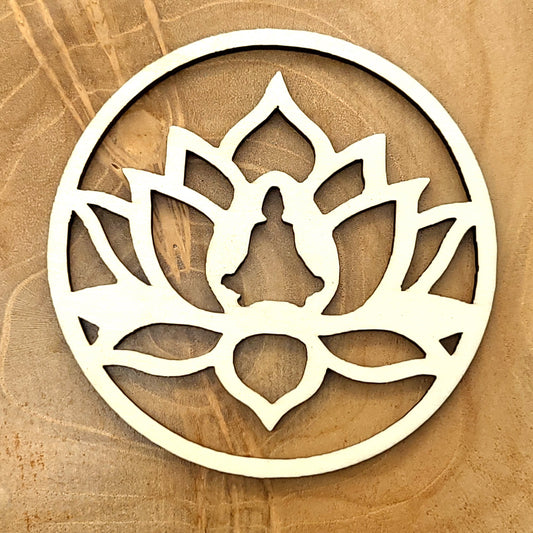 DÉCOS FLEURS DE LOTUS + BOUDDHAS EN DESSOUS DE VERRES - ARTISANAUX, UNIQUES & ORIGINAUX