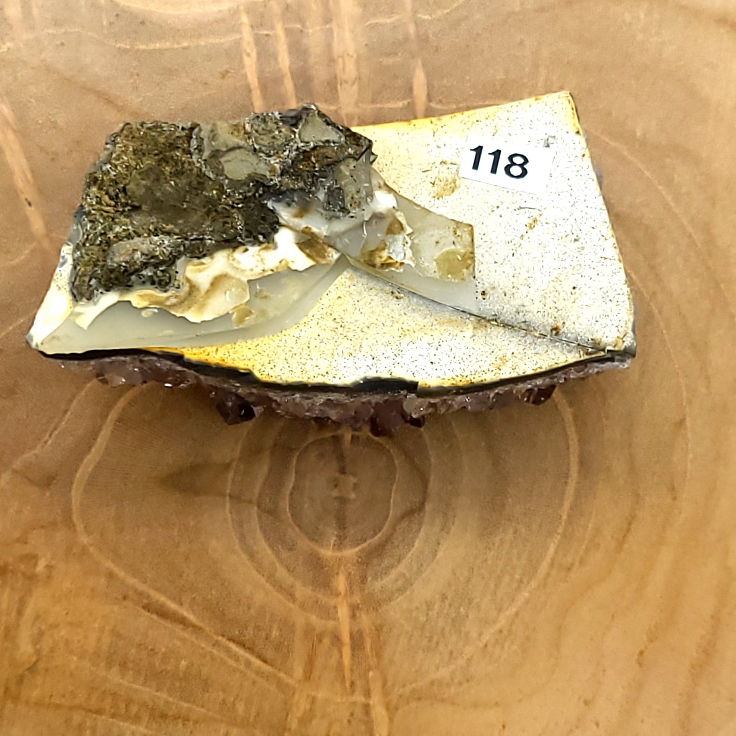 DRUSE MOYENNE N°118 EN CRISTAUX AMÉTHYSTE - PIERRE UNIQUE & ARTISANALE