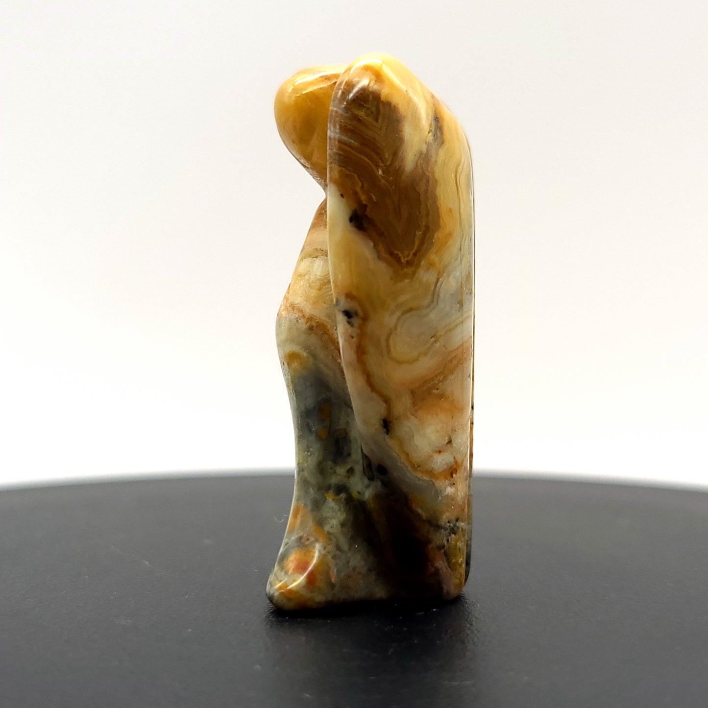 ANGE GARDIEN SCULPTÉ EN PIERRE AGATE CRAZY LACE - UNIQUE & ARTISANAL