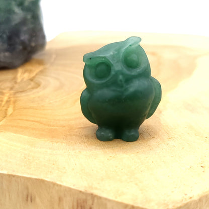 PETITS HIBOUX ANIMAUX EN PIERRES AU CHOIX - SCULPTURES UNIQUES & ARTISANALES