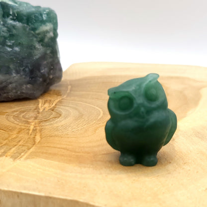 PETITS HIBOUX ANIMAUX EN PIERRES AU CHOIX - SCULPTURES UNIQUES & ARTISANALES