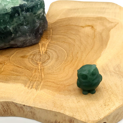 PETITS HIBOUX ANIMAUX EN PIERRES AU CHOIX - SCULPTURES UNIQUES & ARTISANALES