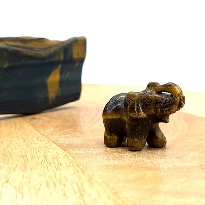 PETITS ÉLÉPHANTS ANIMAUX EN PIERRES AU CHOIX - SCULPTURES UNIQUES & ARTISANALES