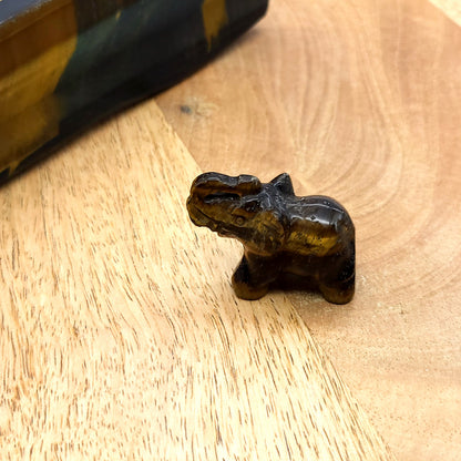 PETITS ÉLÉPHANTS ANIMAUX EN PIERRES AU CHOIX - SCULPTURES UNIQUES & ARTISANALES