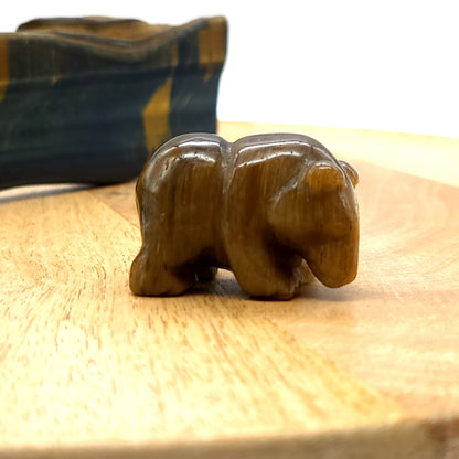 PETITS OURS ANIMAUX EN PIERRES ET FORMES AU CHOIX - SCULPTURES UNIQUES & ARTISANALES