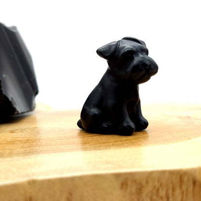 DIVERS PETITS CHIENS ANIMAUX EN PIERRES AU CHOIX - SCULPTURES UNIQUES & ARTISANALES