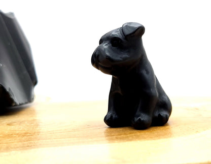 DIVERS PETITS CHIENS ANIMAUX EN PIERRES AU CHOIX - SCULPTURES UNIQUES & ARTISANALES