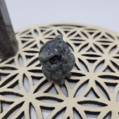 PETITS HIBOUX ANIMAUX EN PIERRES AU CHOIX - SCULPTURES UNIQUES & ARTISANALES