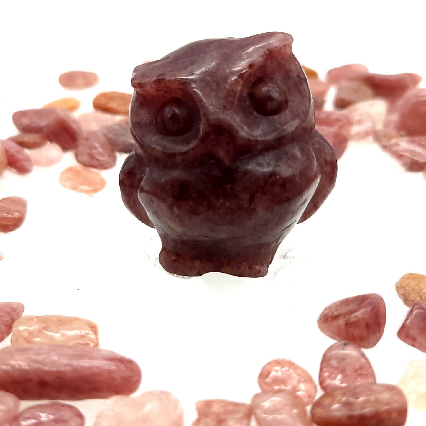 PETITS HIBOUX ANIMAUX EN PIERRES AU CHOIX - SCULPTURES UNIQUES & ARTISANALES