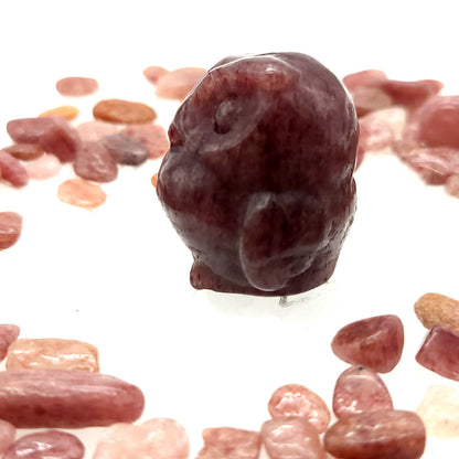 PETITS HIBOUX ANIMAUX EN PIERRES AU CHOIX - SCULPTURES UNIQUES & ARTISANALES