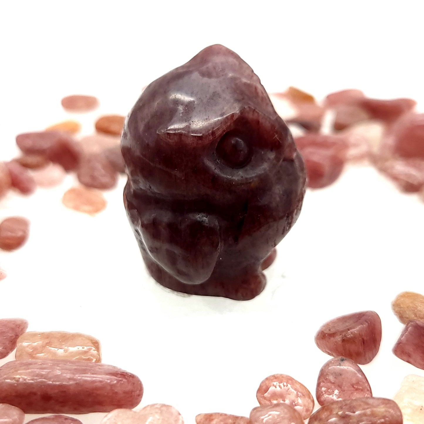 PETITS HIBOUX ANIMAUX EN PIERRES AU CHOIX - SCULPTURES UNIQUES & ARTISANALES