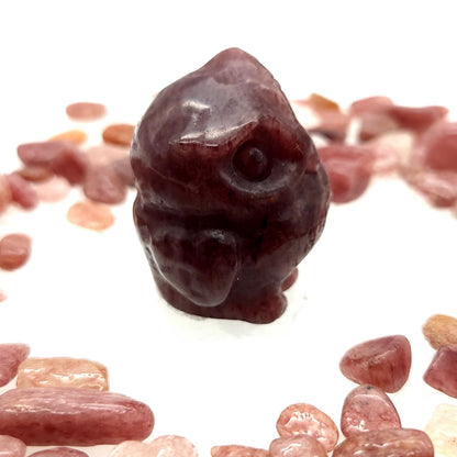 PETITS HIBOUX ANIMAUX EN PIERRES AU CHOIX - SCULPTURES UNIQUES & ARTISANALES