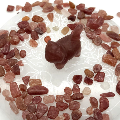 DIVERS PETITS CHATS ANIMAUX EN PIERRES AU CHOIX - SCULPTURES UNIQUES & ARTISANALES