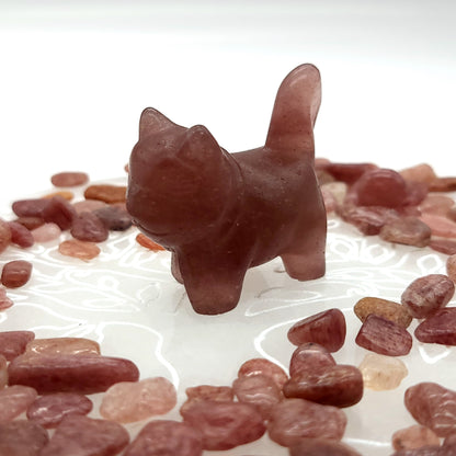 DIVERS PETITS CHATS ANIMAUX EN PIERRES AU CHOIX - SCULPTURES UNIQUES & ARTISANALES