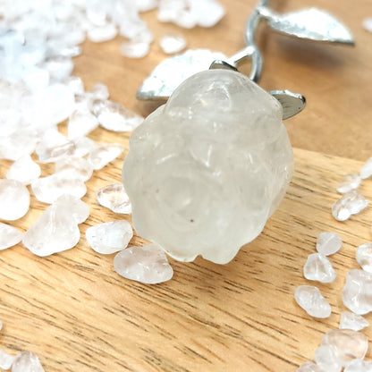 FLEURS " ROSES " SCULPTÉES EN PIERRES DE QUARTZ ROSE, FRAISE et BLANC – DÉCORATIONS ORIGINALES, UNIQUES & ARTISANALES