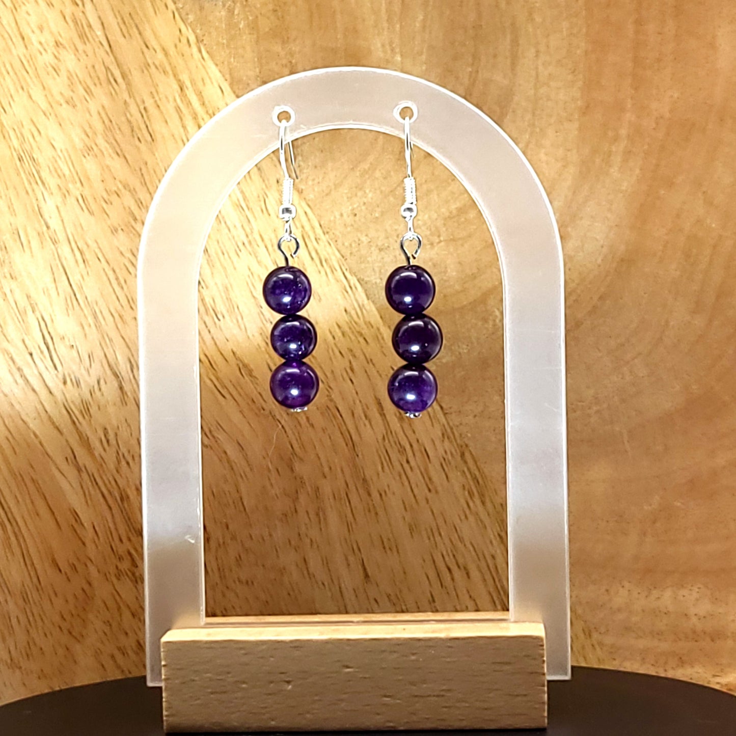 4 MODÈLES DE BOUCLES D'OREILLES EN PIERRE AMÉTHYSTE - BIJOUX ARTISANAUX, UNIQUES & ORIGINAUX