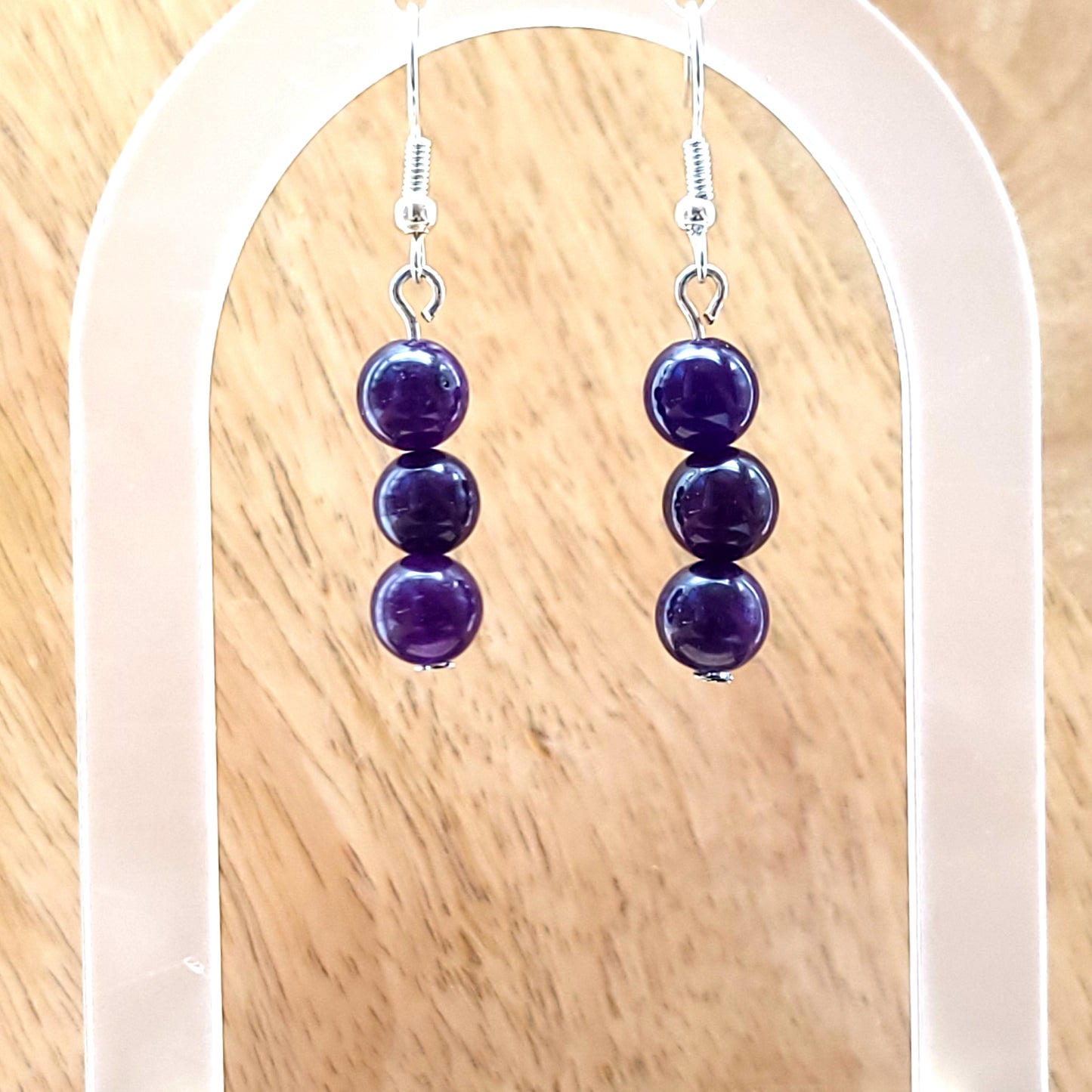 4 MODÈLES DE BOUCLES D'OREILLES EN PIERRE AMÉTHYSTE - BIJOUX ARTISANAUX, UNIQUES & ORIGINAUX