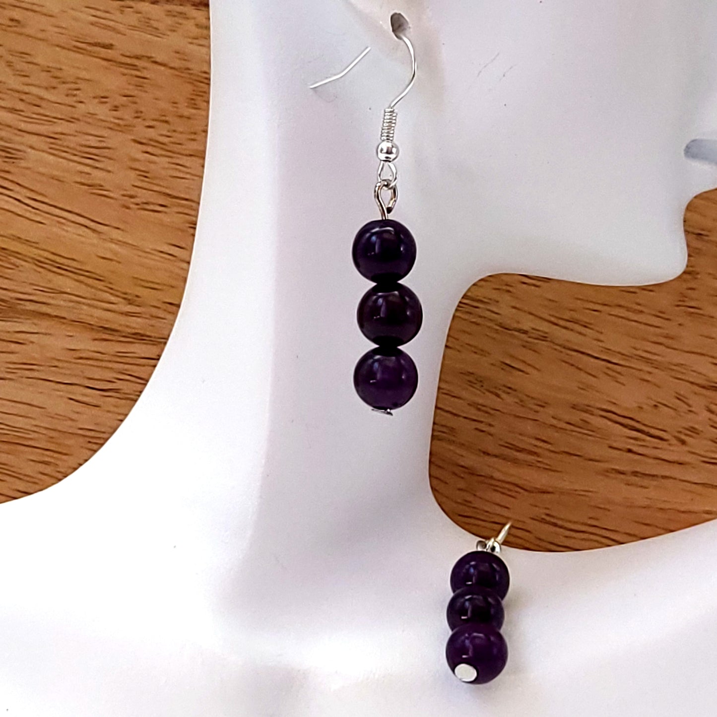 4 MODÈLES DE BOUCLES D'OREILLES EN PIERRE AMÉTHYSTE - BIJOUX ARTISANAUX, UNIQUES & ORIGINAUX