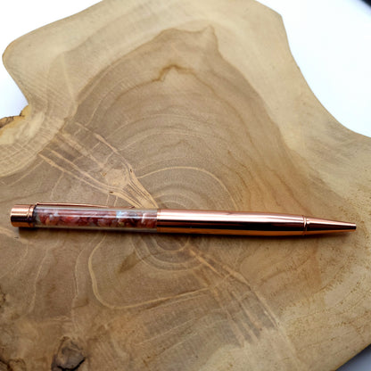 DIVERS STYLOS à BILLES EN PIERRES SEMI-PRÉCIEUSES (base métal doré...) - COULEURS & PIERRES AU CHOIX